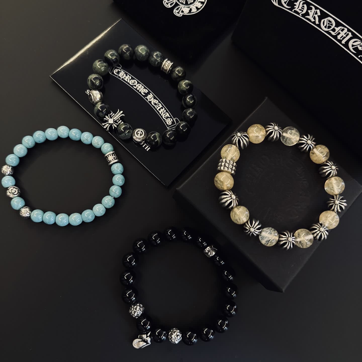 Chrome Hearts Beaded Bracelet Set